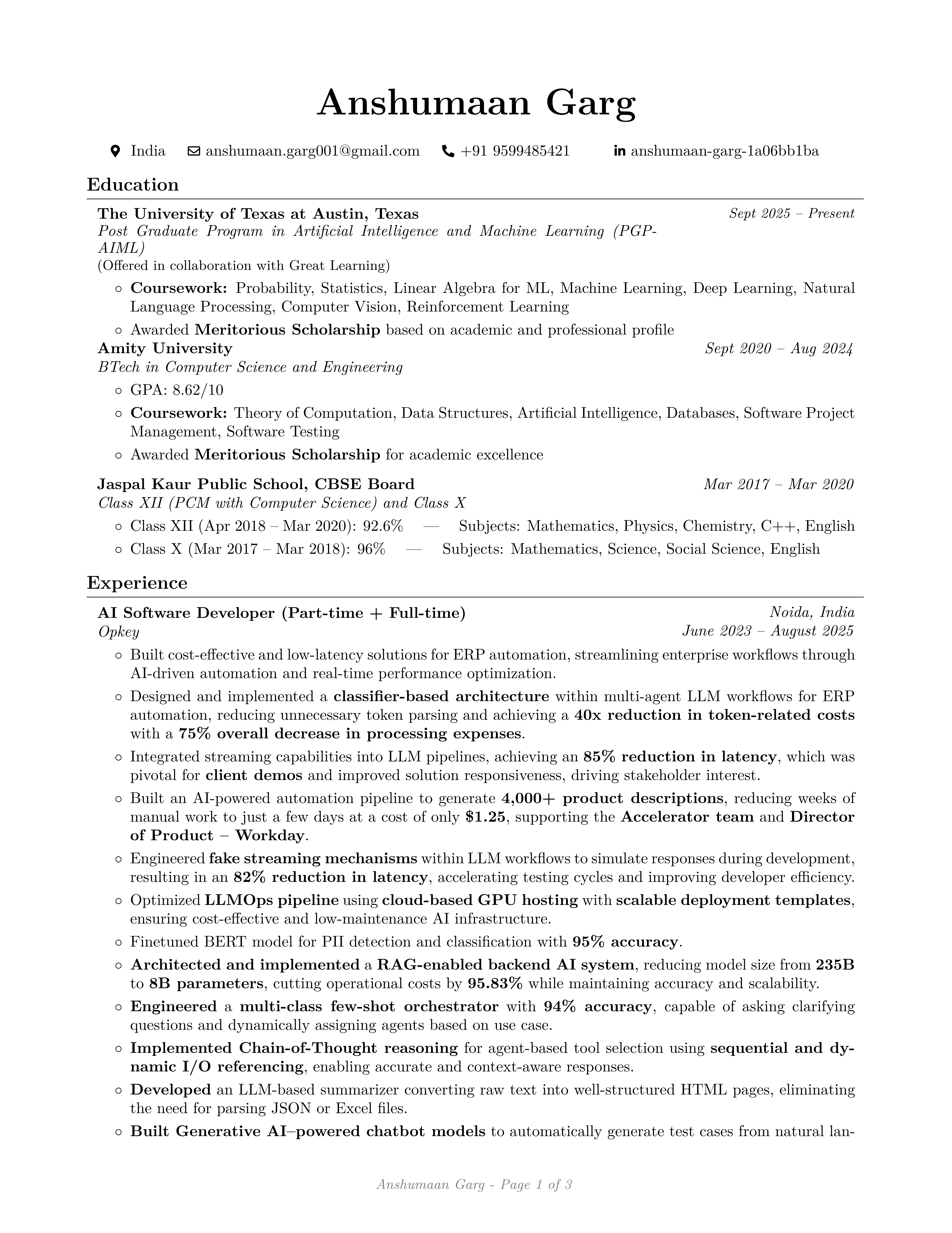 Resume Page 1